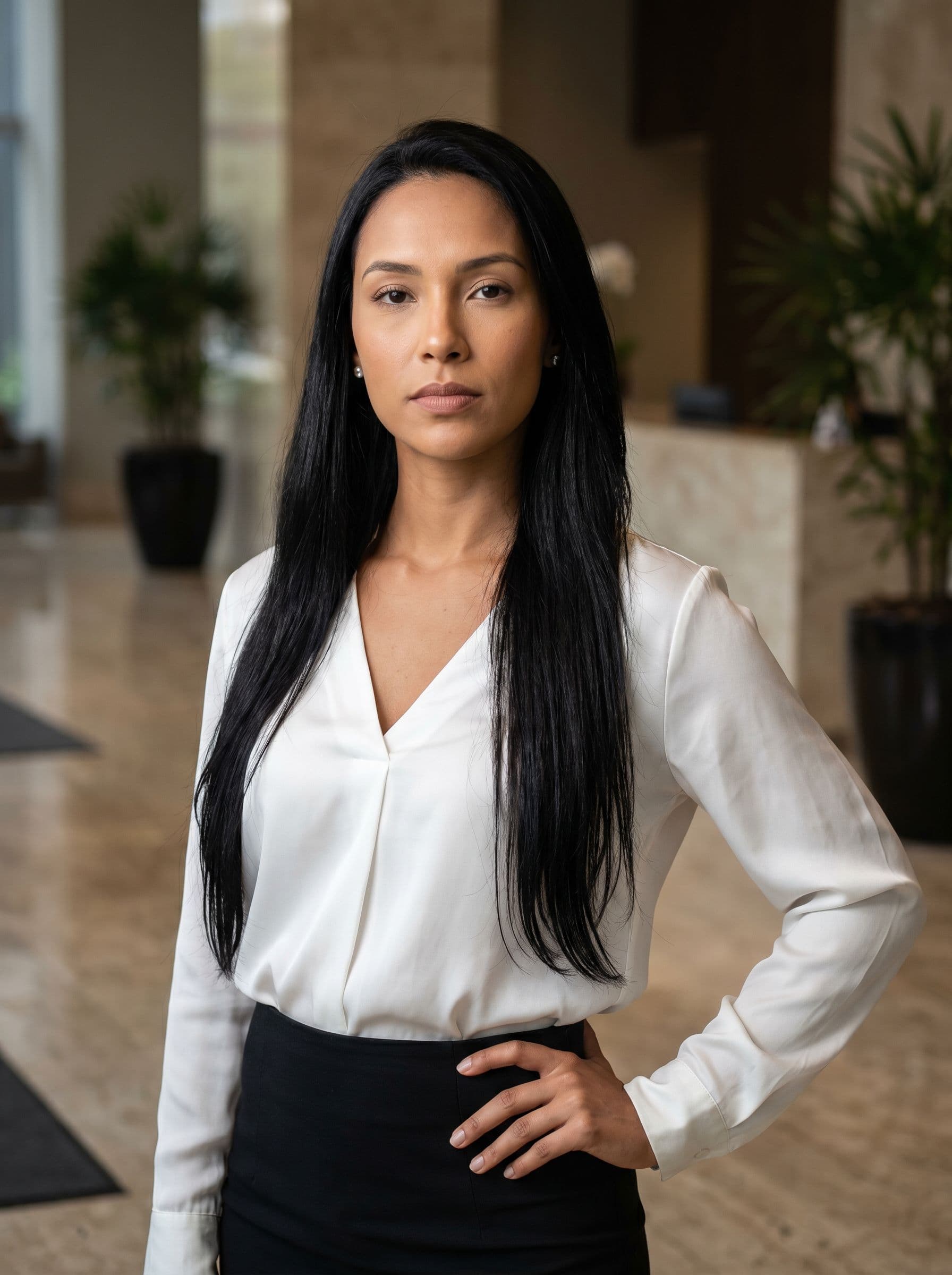 Mulher — retrato profissional lobby